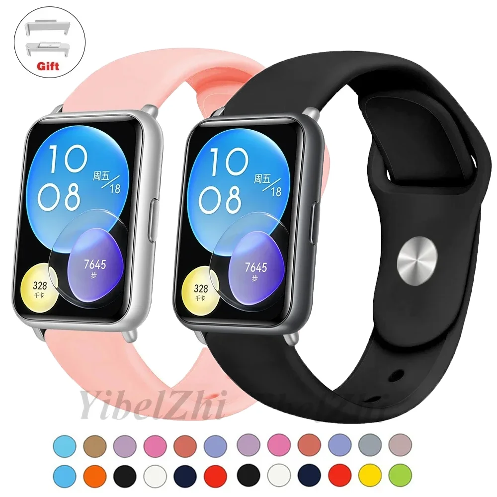 حزام رياضي لساعة Huawei Watch FIT 2 الذكية حزام معصم من السيليكون Correa Vitality سوار fit2 ملحقات حزام الساعات