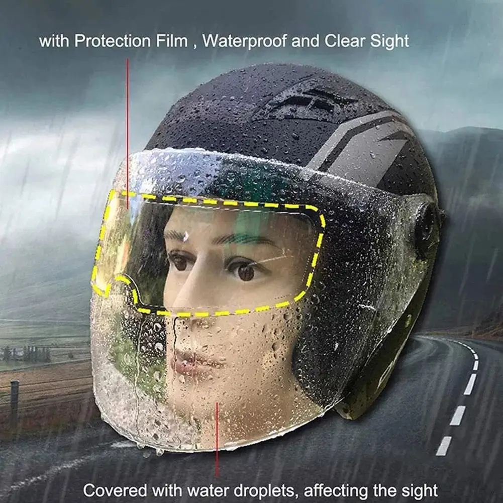 Universal Motorcycle Helmet Anti-fog Patch Multi-functional Nano Coating Helmet Vision Transparent Rain Film Patch