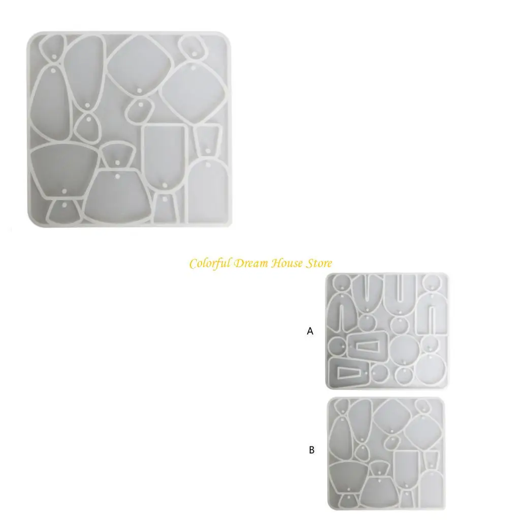 

Irregular Earrings Epoxy Resin Mold Geometric Eardrops Dangler Silicone Mould DIY Crafts Jewelry Pendant Casting Tools