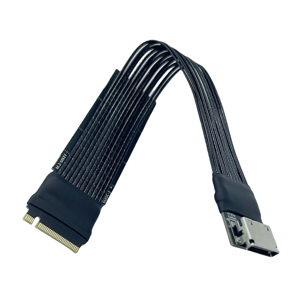 High Speed PCI-E 4.0 X4 GEN4 M.2 for NVMe to Ouclink 4i\SFF8612 Adapter Cable External Dock Silver-Plated Wire