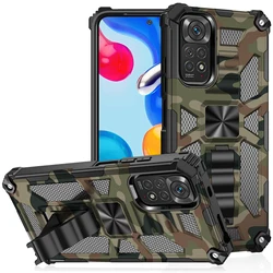 Military grade Camouflage Case for Xiaomi Redmi Note 14 Pro Plus Poco X7 Built-in Kickstand Case Redmi Note 14 5G 2025 Cover