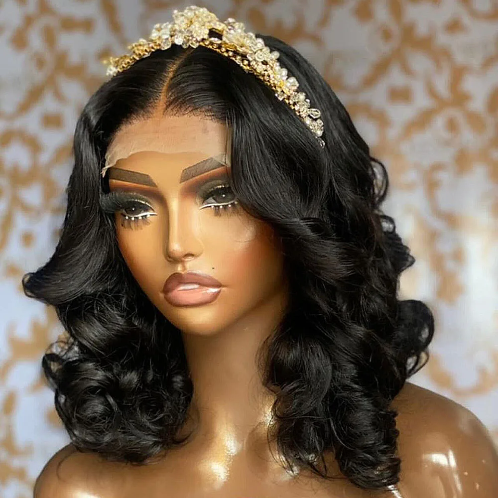 

400 Density Bouncy Curly Double Drawn Wigs Glueless Wear And Go 13x6/360 HD Lace Frontal Super Double Wig Curly Human Hair Wigs