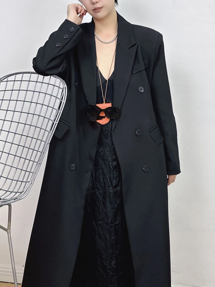 TLXT Solide Minimalistischen Blazer Für Frauen Kerb Kragen Langarm Patchwork Taste Burgund Mantel Weibliche Mode Stil XK895