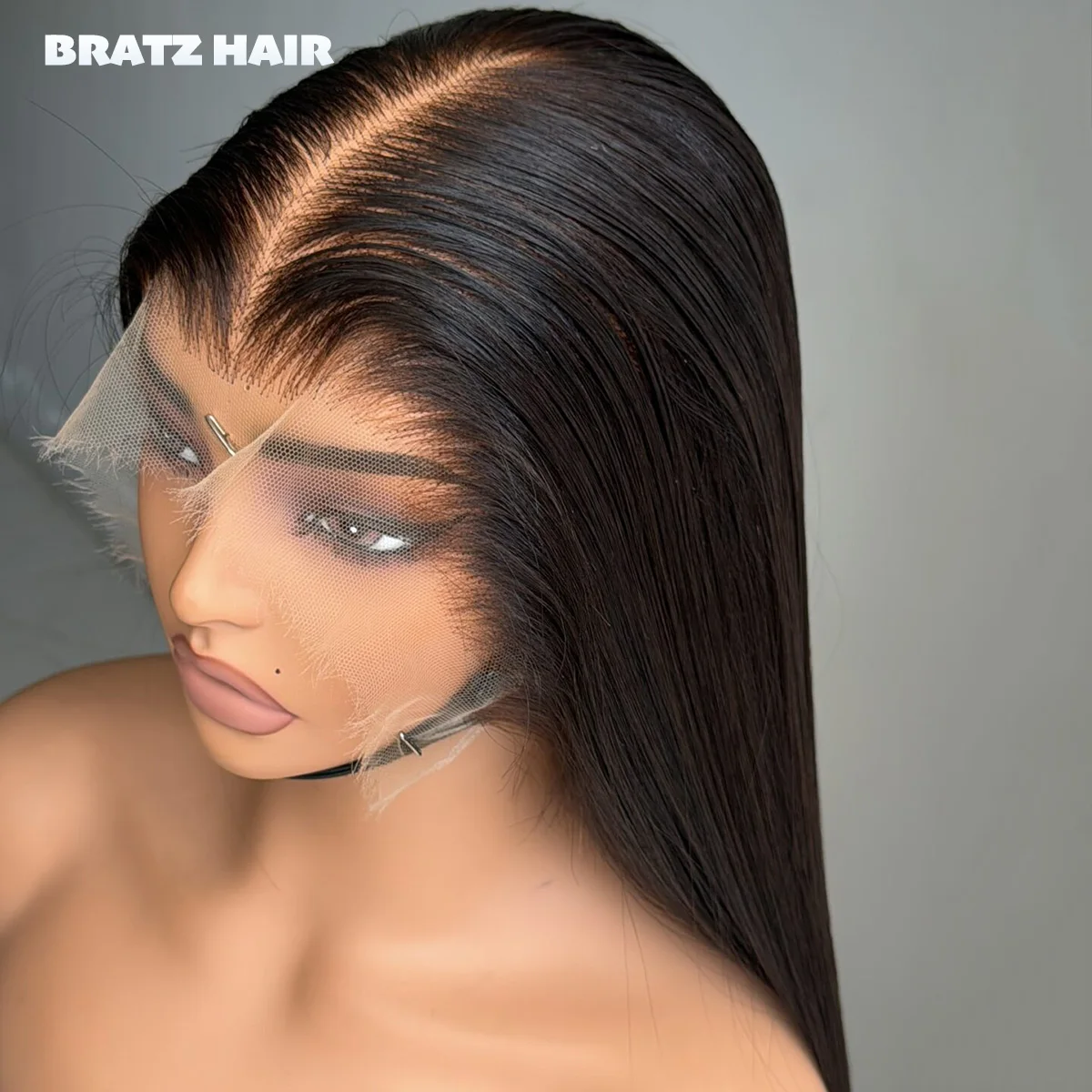 Bone Straight 13*6 HD Lace Front Drawstring Glue-Free Wig 100% Human Hair 13x4 HD Lace Frontal Wig Pre Plucked Ready to Wear