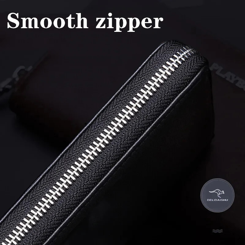 Large Capacity Business Men\'s Wallet Multiple Card Slots Mobile Phone Bag Male Long Purse Soft PU Leather Handheld Bag