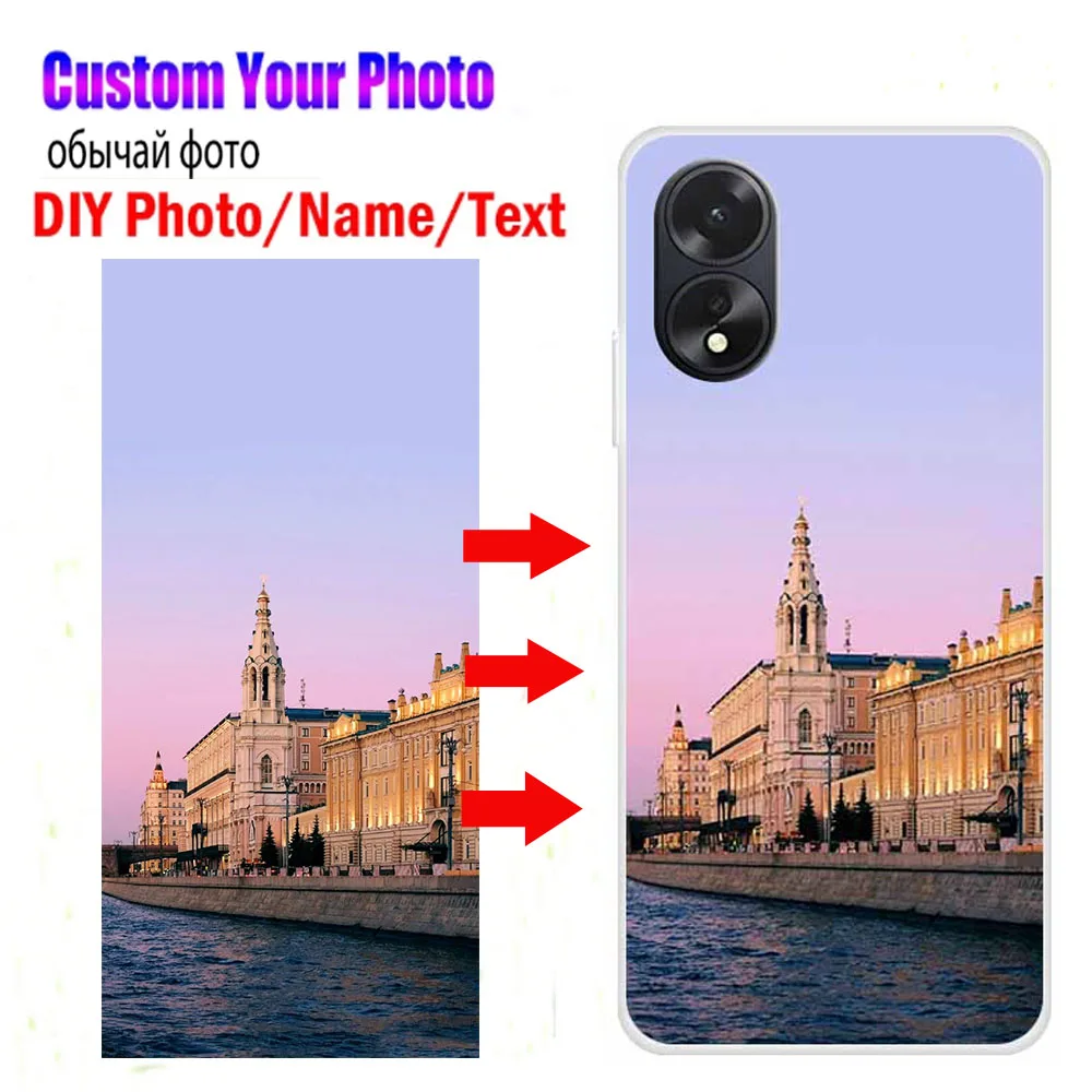 

Customized Design Phone Cases for OPPO A38 A18 A58 4G A17 A76 A36 A96 Silicone Cover DIY Photos Picture Image Clear TPU Fundas