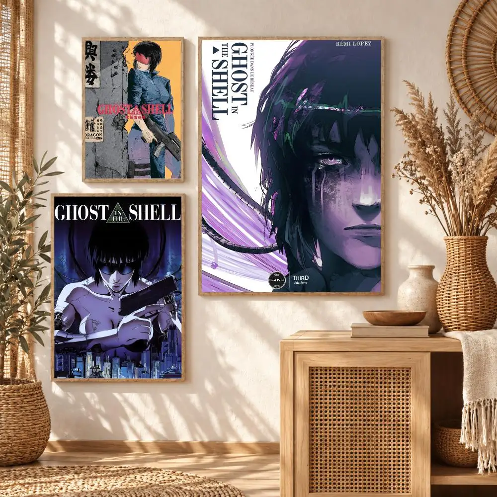 Cyberpunk Anime G-Ghost In The Shell Painting Calligraphy Modern Canvas Wall Art Prints for Living Room Decor | Wall Decals