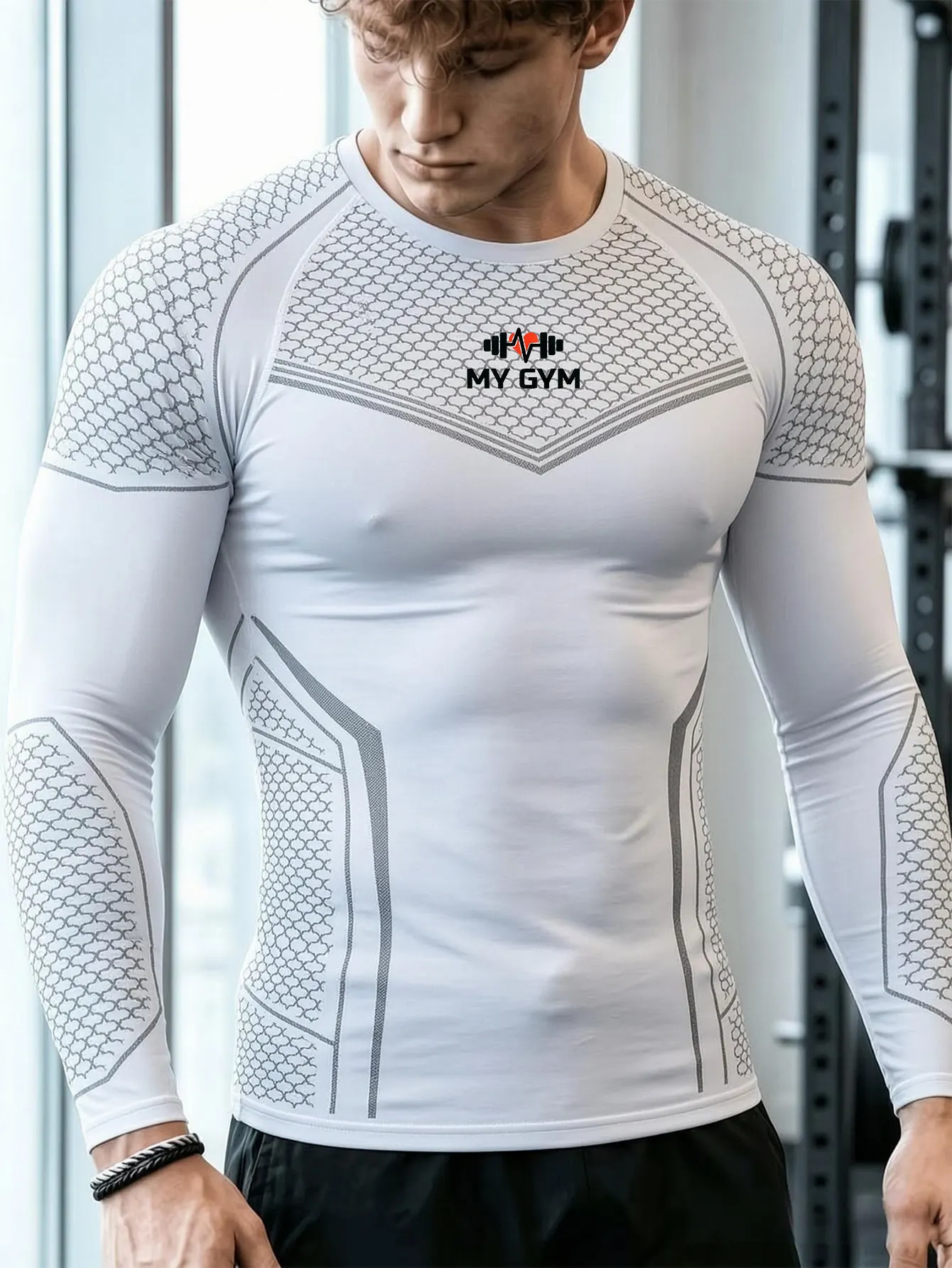 Gym Compression Dry Fit Men's Long Sleeves Fitness T-shirt Spring And Autumn Outdoor Sports Running Tees Sportswear Tops