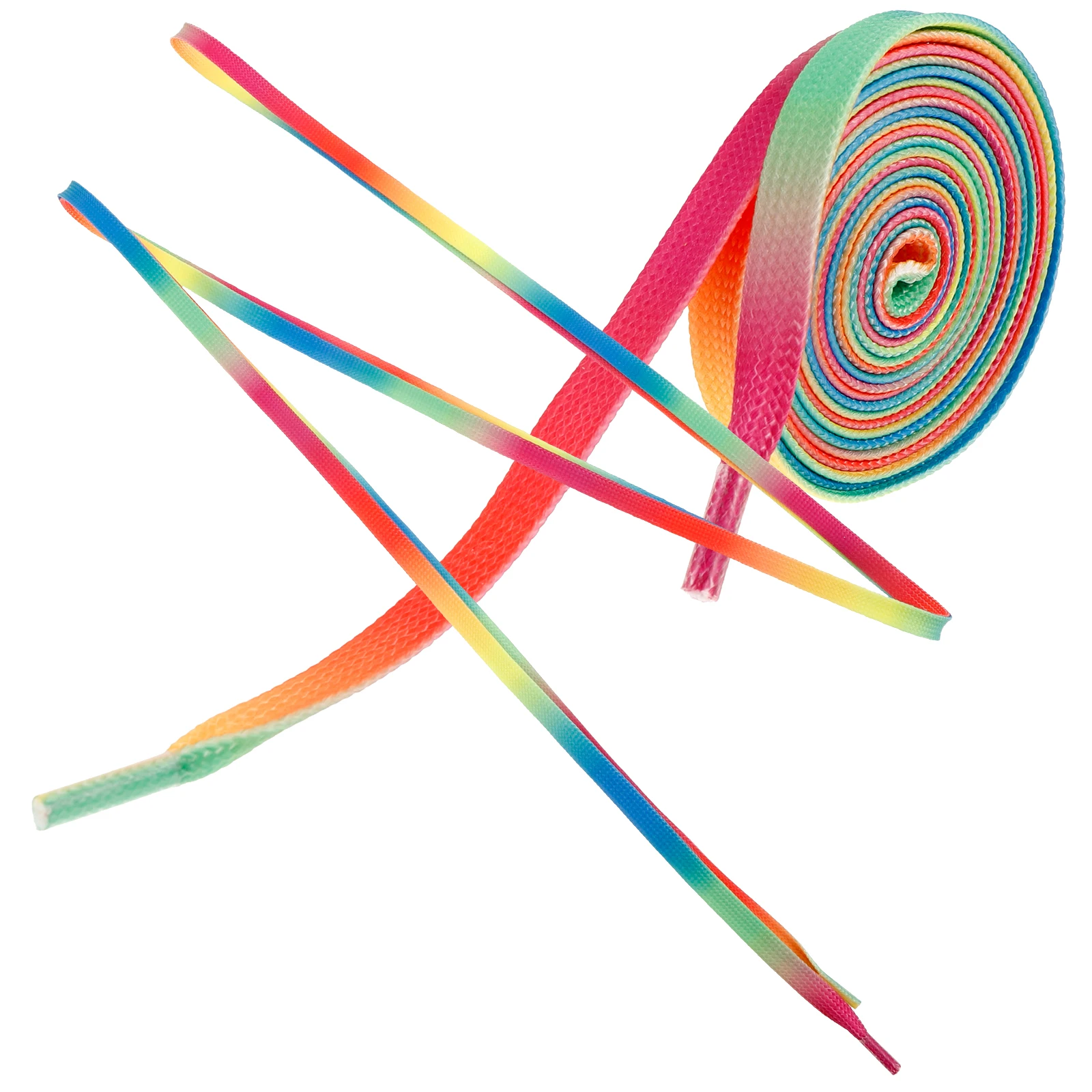 

Rainbow Gradient Skate Laces 96 Inches Waxed Polyester Shoelaces Replacement Hockey Roller Sports Accessories Sneaker Strings