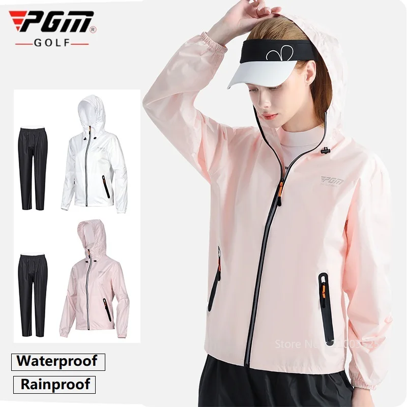 

Pgm Men Women Golf Raincoat for Motorcyclist Waterproof Rain Coat+Pants Golf Clothing Unisex Rainstorm Proof Coat Pants