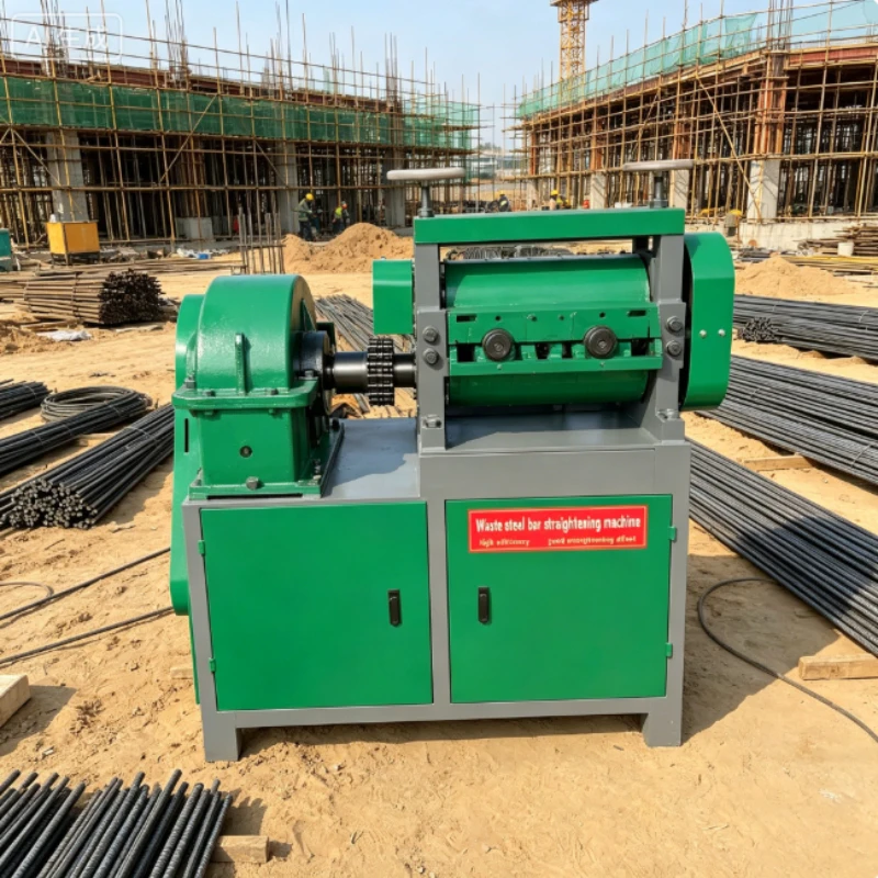Dual-way Feeding Digital Steel Bar Straightener Cutting Machine Simultaneous Processing Small & Large Rebar