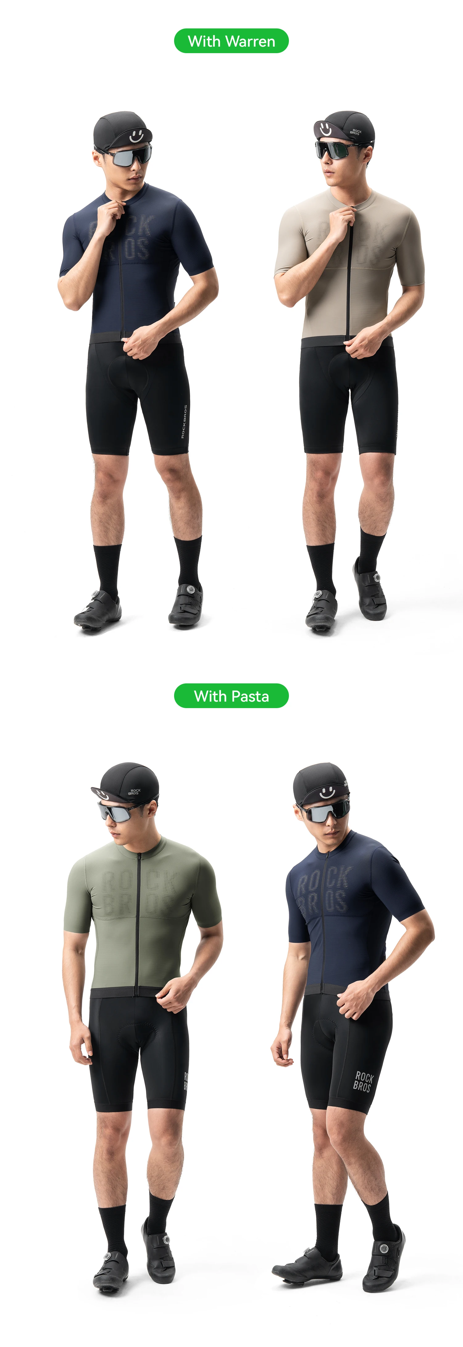 ROCKBROS Fahrradbekleidung Sommer Atmungsaktives Herren-Kurzarm-Fahrradtrikot Leichte Coole Rennrad MTB Fahrradbekleidung – Detail 9