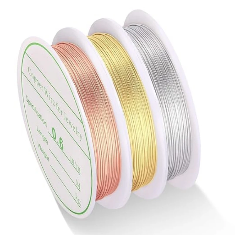 

1 Roll 0.2/0.3/0.4/0.5/0.6/0.7/0.8/1mm Sturdy Copper Wire Beading Wire For Bracelets Necklaces DIY Jewelry Making Accessories