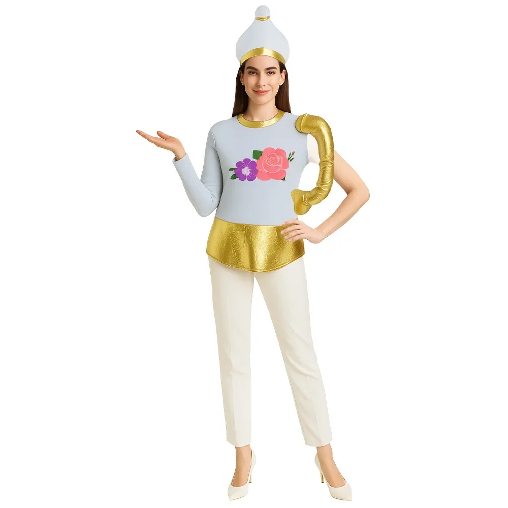 Funny Cosplay Teapot Tea Cup Candle Clothing for Adult Party Halloween Props