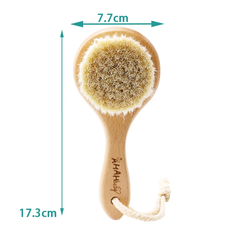 Baby Hair Bursh Personalized Name Baby Brush Soft Goat Kids Hair Brush for Bathing Wood Comb for Newborn Babies Hair Brushes