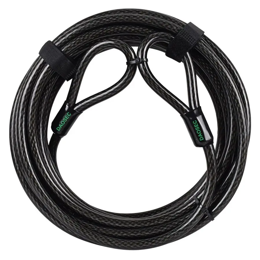

ft x 1 2 Heavy Duty CutProof Security Cable Flexible VinylCoated Braided Steel with Looped Ends Weatherproof AntiTheft Locking C