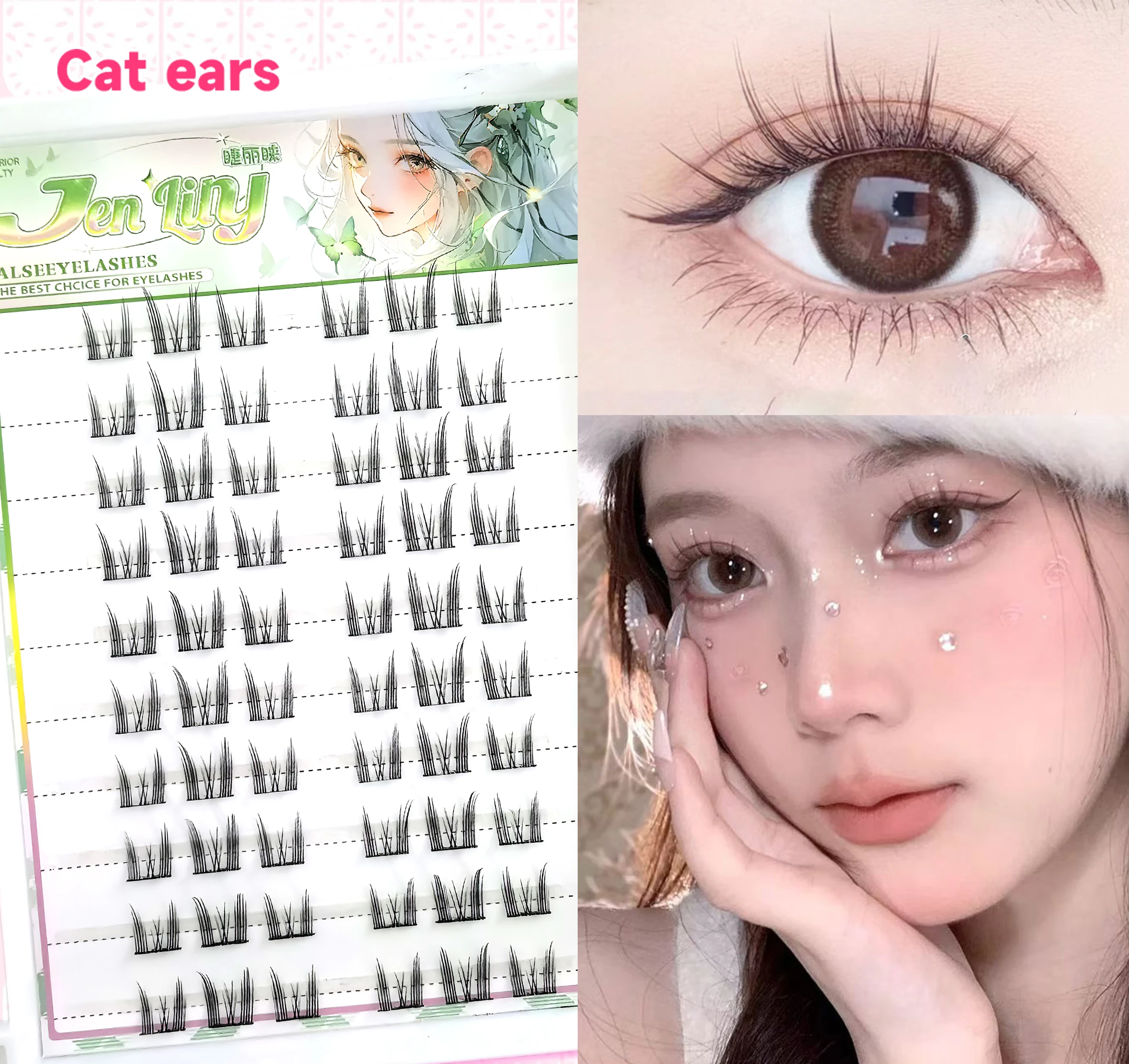 Jen Lily Glue-free False eyelashes: A Lazy Person's Trilogy - Natural and Seamless Beginner's Sunflower Eyelashes