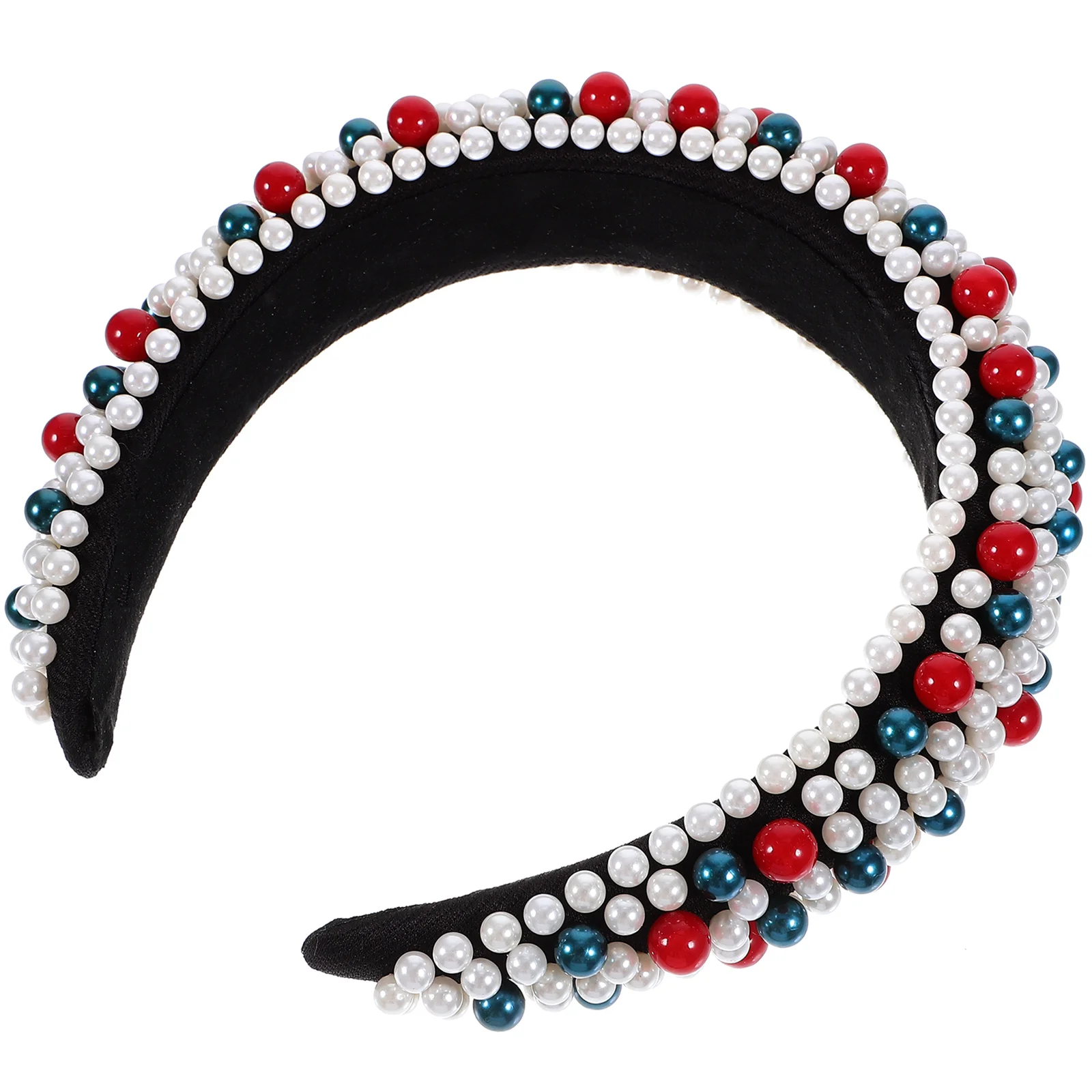 

Headband Christmas Pearl Womens Hair Accessories Beaded Fluffy Bands Miss Women's