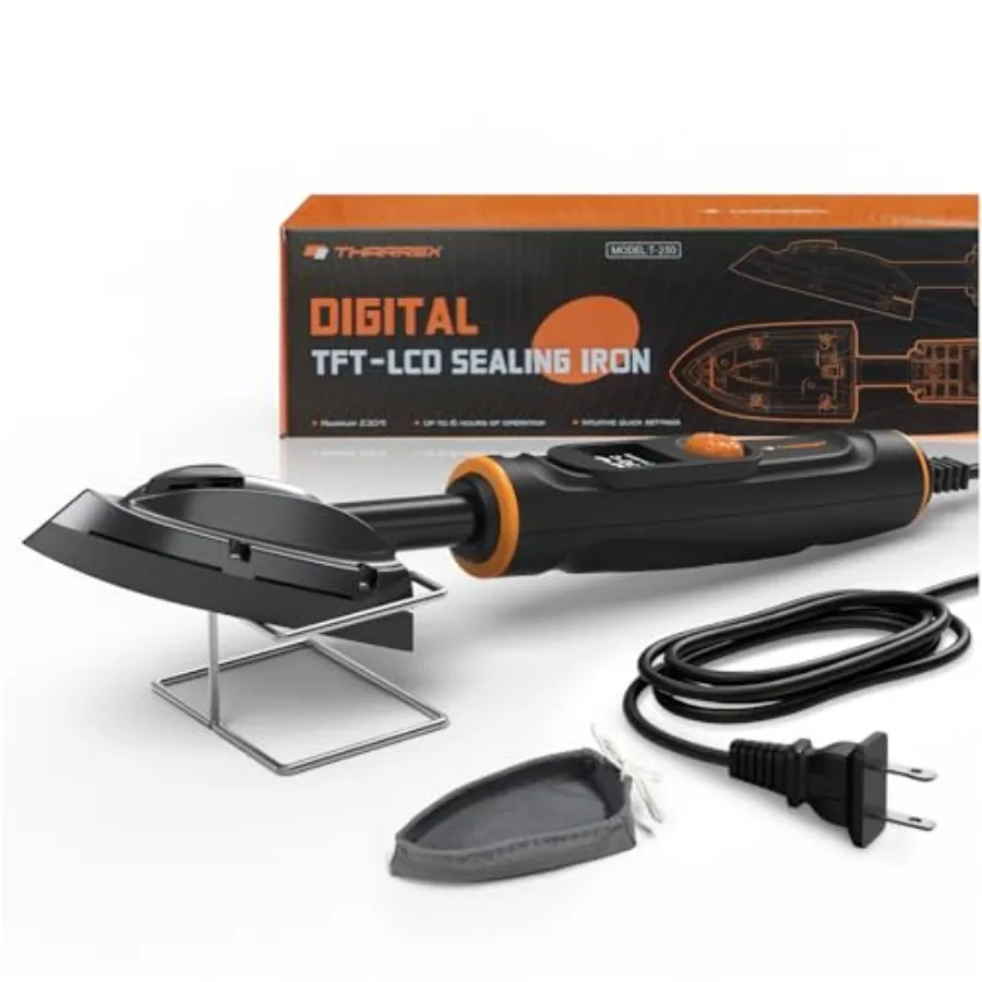 

Digital Edge Banding Iron with LCD Screen Extra-Long 8.2 ft Cord Adjustable Temperature for Woodworking Veneer and Crafts RC Ho