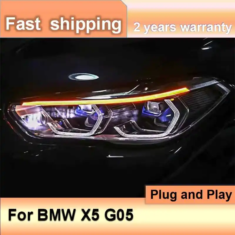 

Автомобильные аксессуары для BMW X5 G05 фары 2019-2022 X5 G06 светильник DRL сигнал поворота фары дальнего света