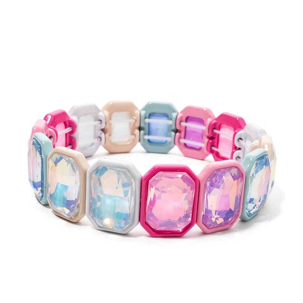 BEUTIFOR Eisfarben-Kristall-Emaille-Armband-Sets für Frauen, handgefertigter bunter, mehrschichtiger Wickelperlen-Armreif – Detail 3