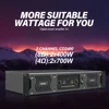 DGNOG CD2400 2U 전력 증폭기(4Ω) 700W 전문 오디오 스테레오 클래스 D 사운드 증폭기 2 채널 오디오 DJ 무대 성능 3