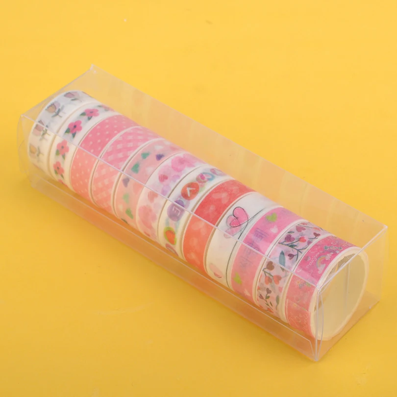 12Pcs Grid Washi Tape Set Basic Masking Tape Journal Supplies Decorative Adhesive Tape Scrapbooking Stationery Cute Washitape