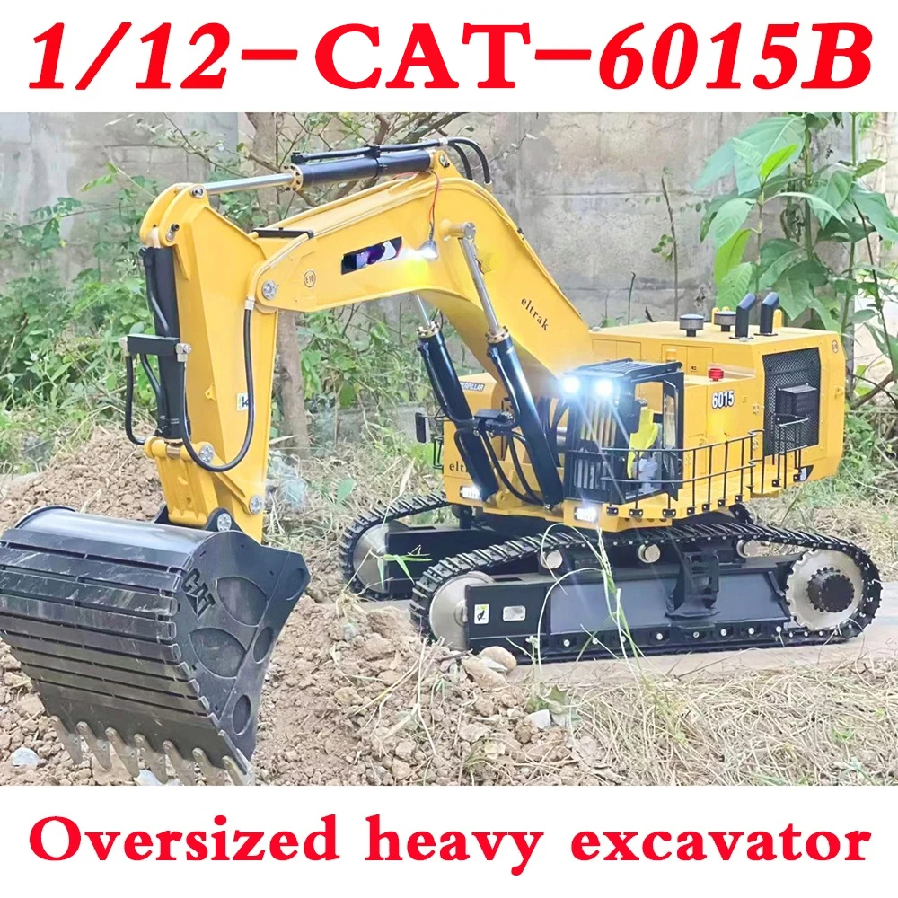 1/12 Rc Hydraulic Excavator Metal Model  6015B Complete Machine Brushless Configuration 18 Channel Rc Cars for Adults Toy