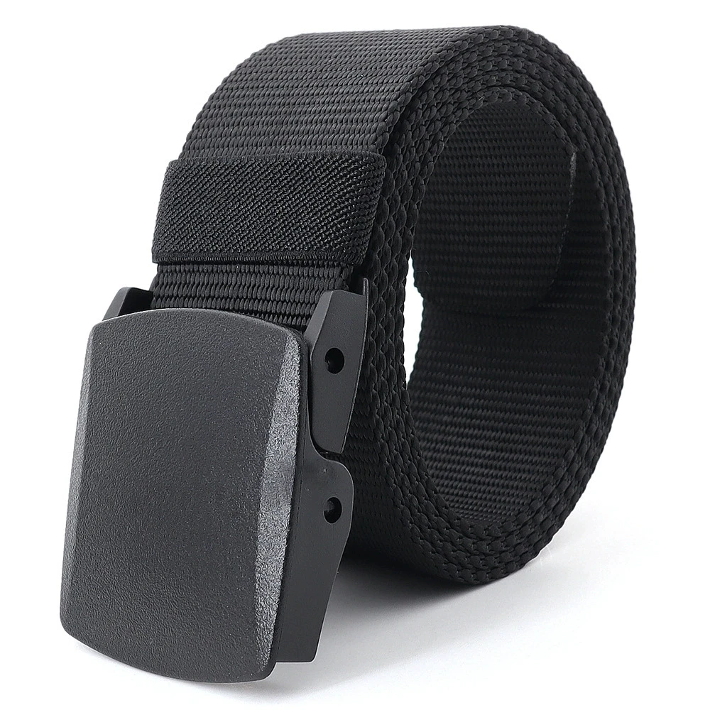 

5.0cm Wide belts for man Plastic Buckle Metal-Free Tactical Belt for Airport Security Check Heavy Duty Outdoor Sports Work Belt