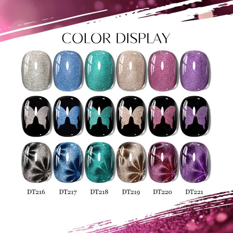 7ml Magiczny Szeroko Rozprowadzalny Lakier Hybrydowy do Paznokci z Magnesem, Półtrwały, Łatwy w Aplikacji, Lakier UV LED do Manicure, Projektów DIY, Prezent dla Kobiet i Dziewcząt