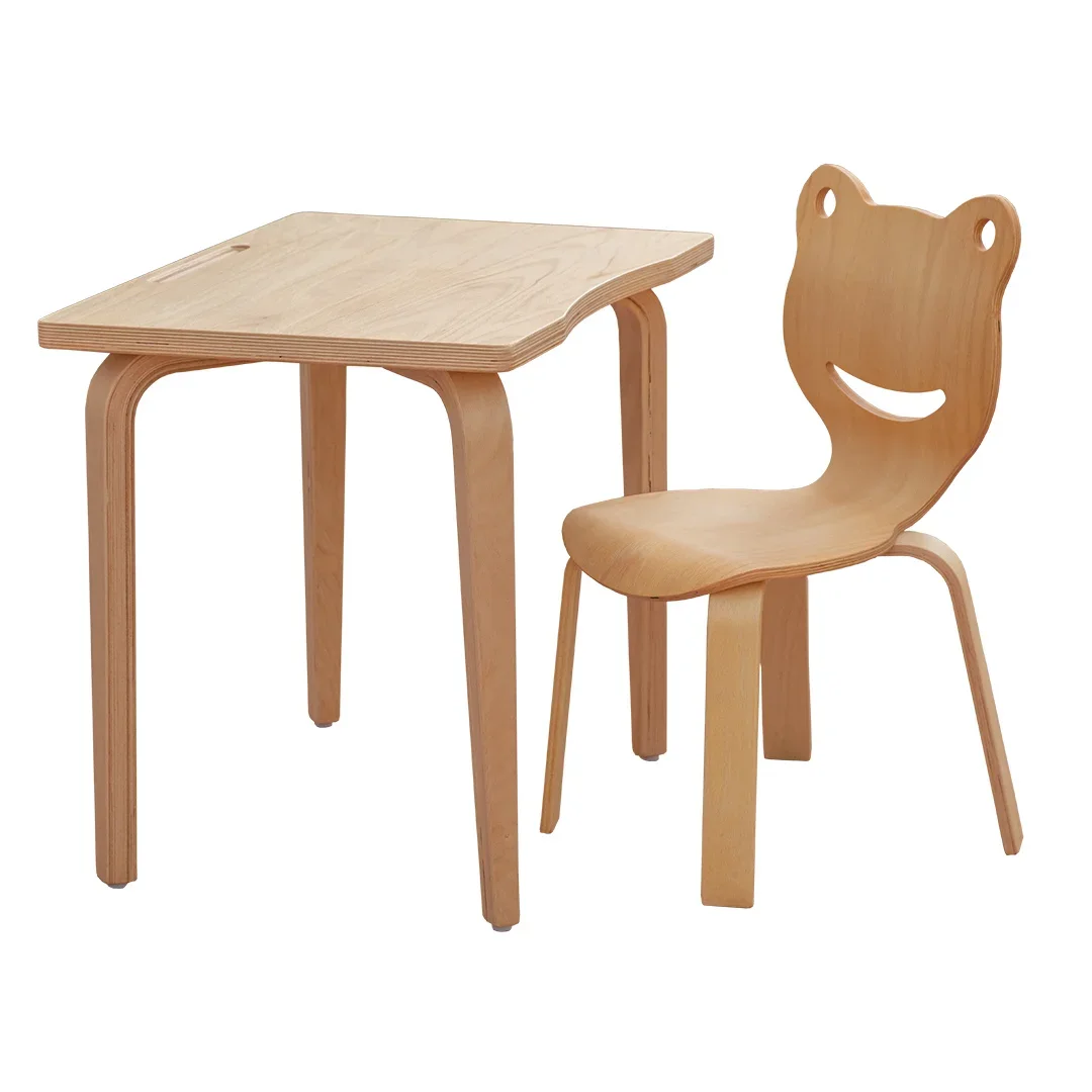 

Daycare Table Set Montessori Desk and Chair Made in Turkey High Quality Wholesale Children Chair Wooden Kids' Chair Durable