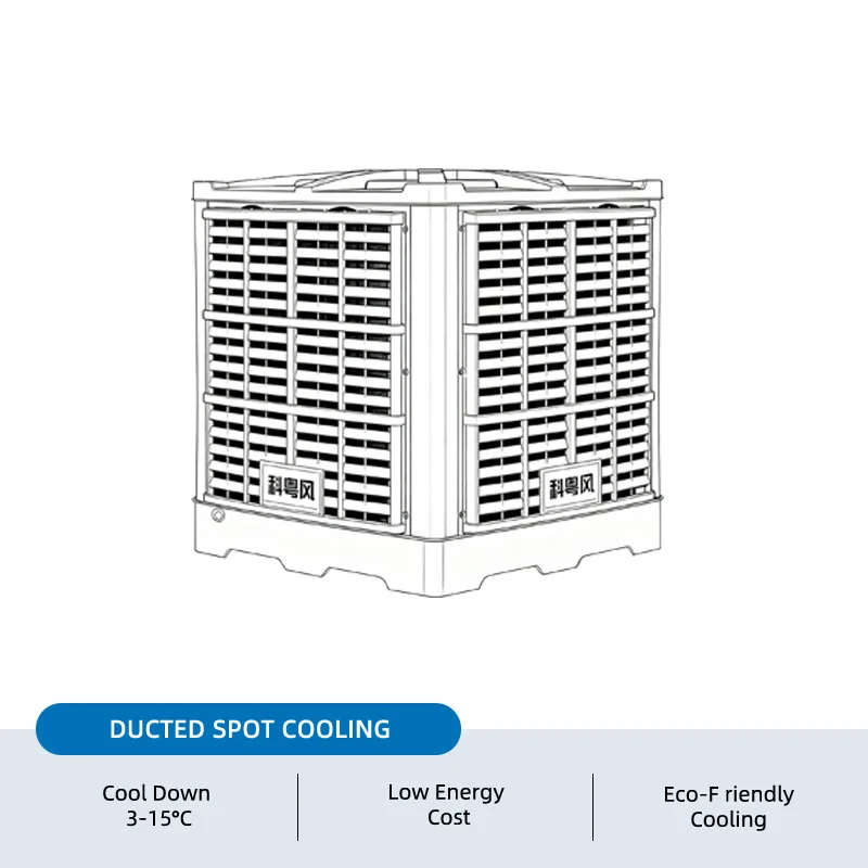 Evaporative Air Cooler 30000CFM AC Motor Pump Outdoor Industrial Use Eco-Friendly Energy Saving Wall/Window Mount 1