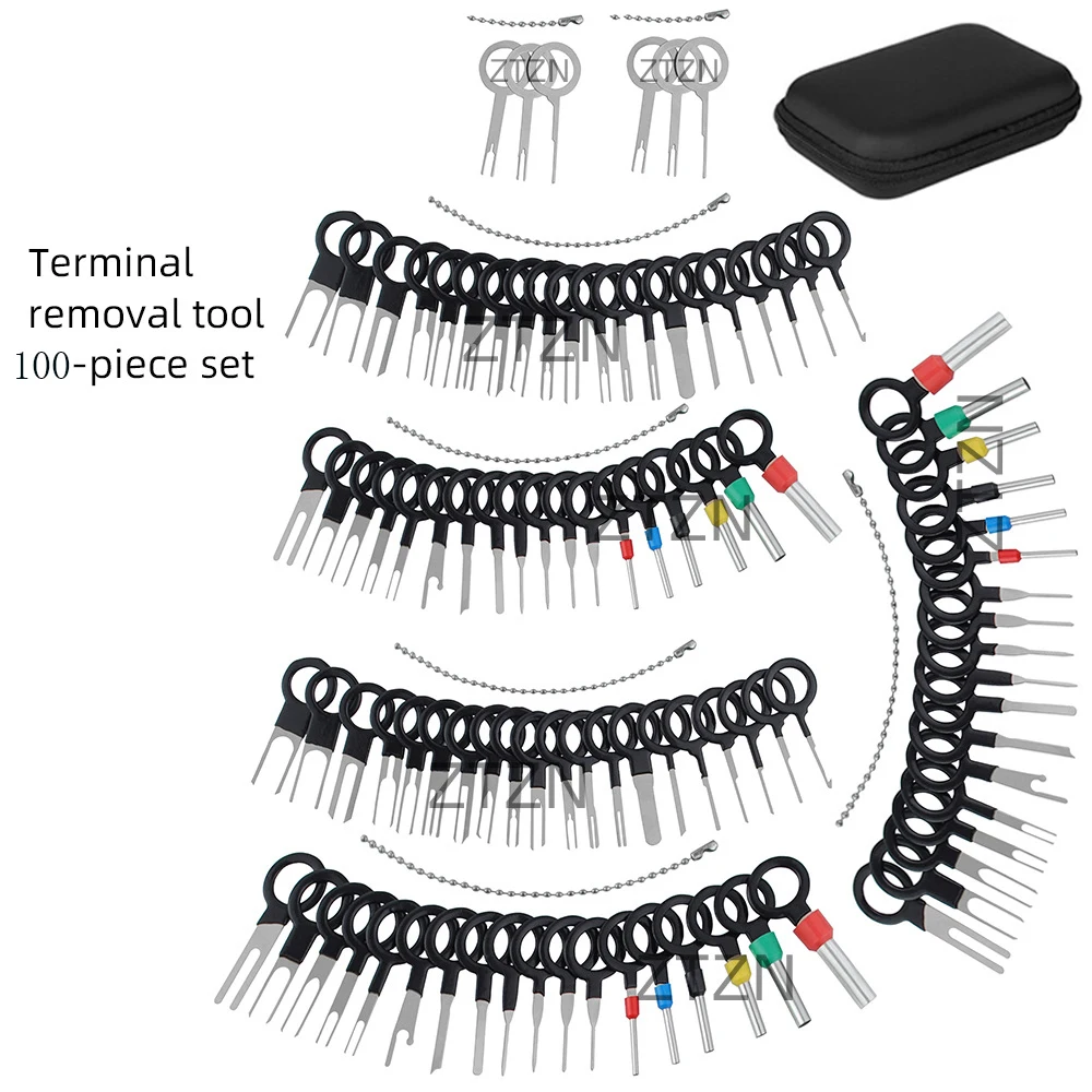 

100Pcs Boxed Car Terminal Removal Repair Tool Kit Electrical Wiring Crimp Connector Pin Extractor Automotive Plug Pullers