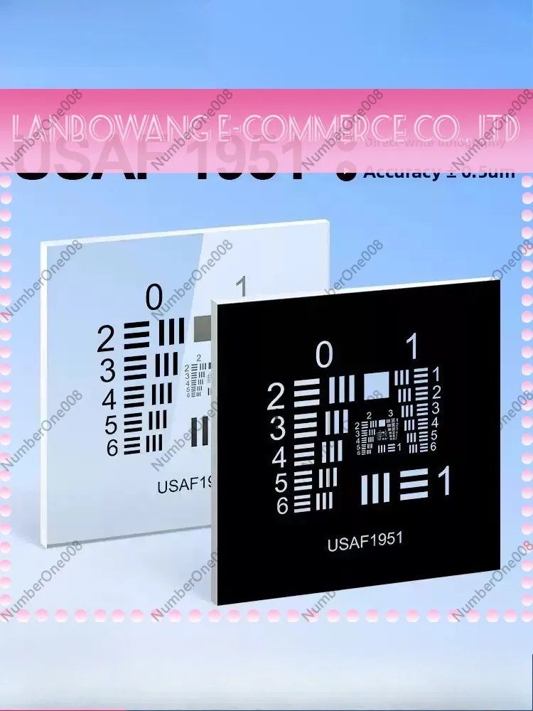 Glass Resolution Test Board Usaf 1951 Space Limit Resolution Test Card 0-9 Sets of Positive and Negative Cards