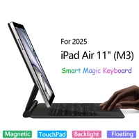 Teclado mágico retroiluminado para iPad Air 11 ""M3 2025 funda para iPad Air 11 pulgadas M2 Air 6th Gen 2024 teclado inteligente multitáctil Folio