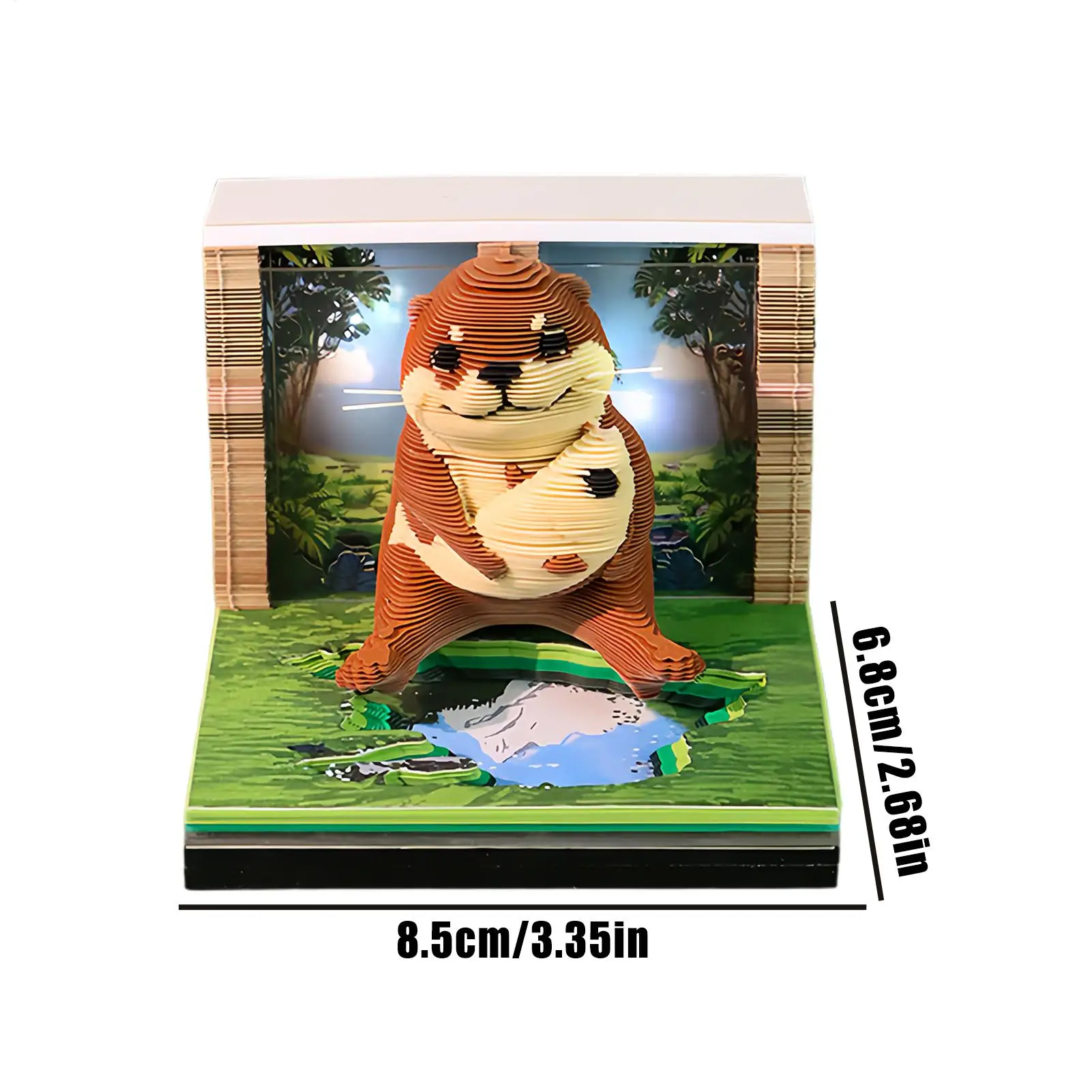 2026 دفتر تقويم مكتبي ثلاثي الأبعاد مع غطاء أكريليك للمنزل والمكتب والمدرسة والشقة وغرفة النوم والحضانة والسفر هدية الحفلات #6