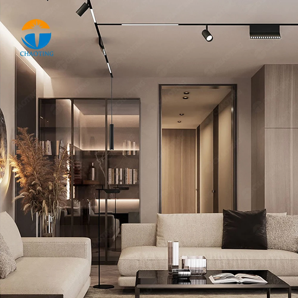 

Magnetic Track Spotlight 48V CE RoHS Aluminum LED COB Commercial Magnetic Track Light System Track Light