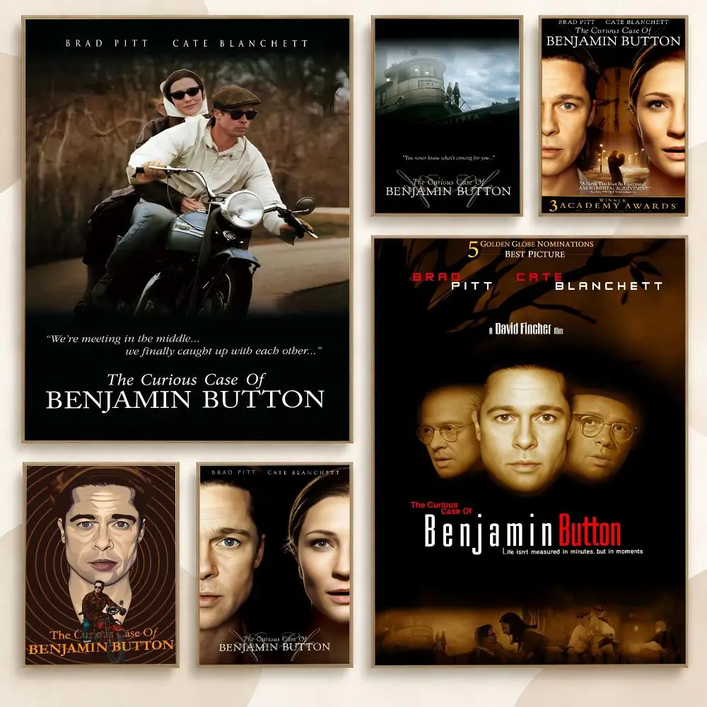 The Curious Case of Benjamin Button Fantasy Romance Poster Contemporary Wall Art Print for Bedroom & Living Room, Unframed