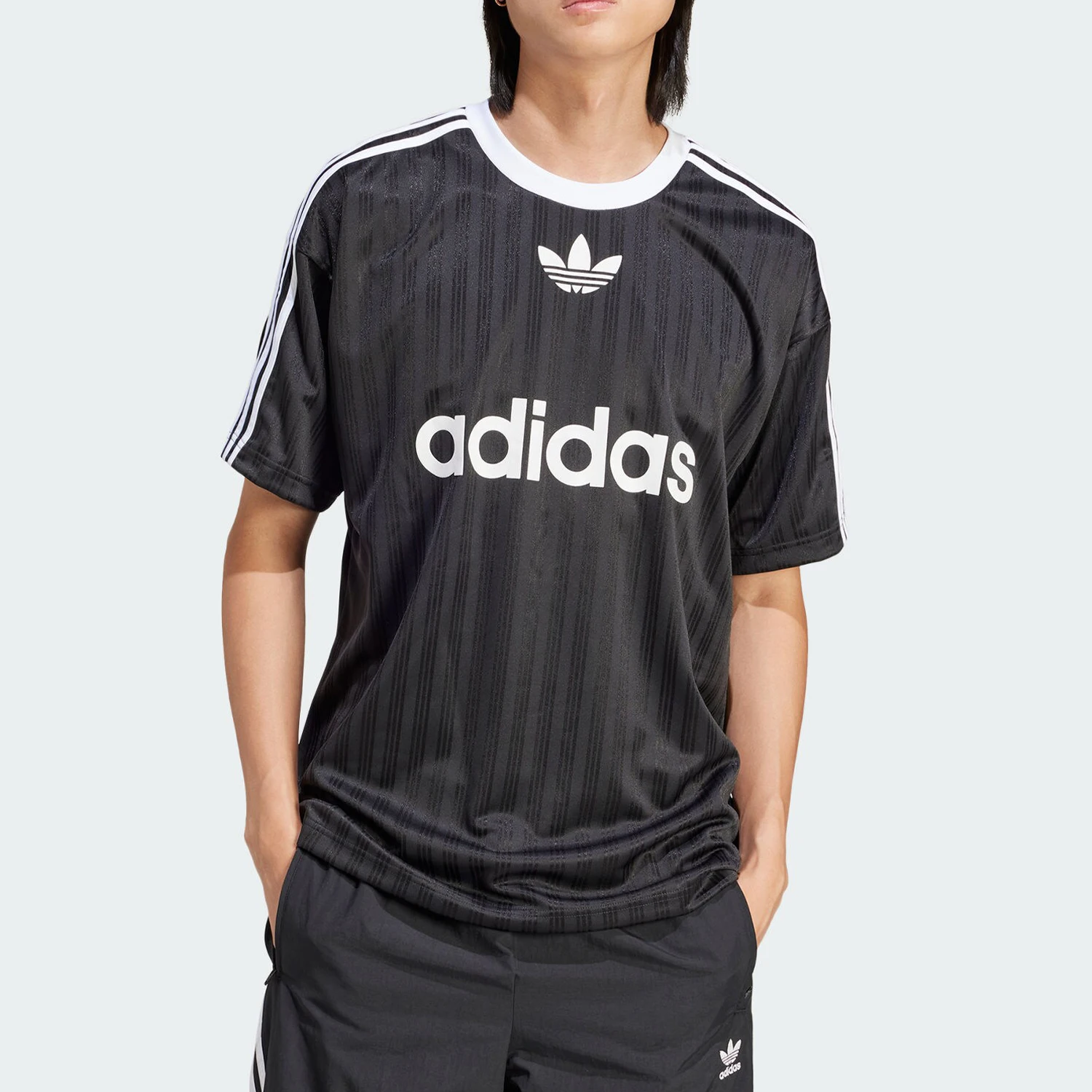 adidas-authentic-three-leaves-men's-casual-culture-football-short-sleeve-jersey-iu2341