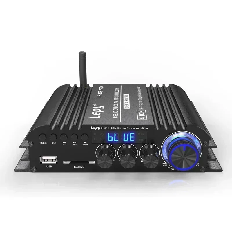 Coaxial Input Bluetooth 5.0 Power Amplifier High Power 4.1 Channel 58Wx4+Subwoofer Out USB SD FM Function