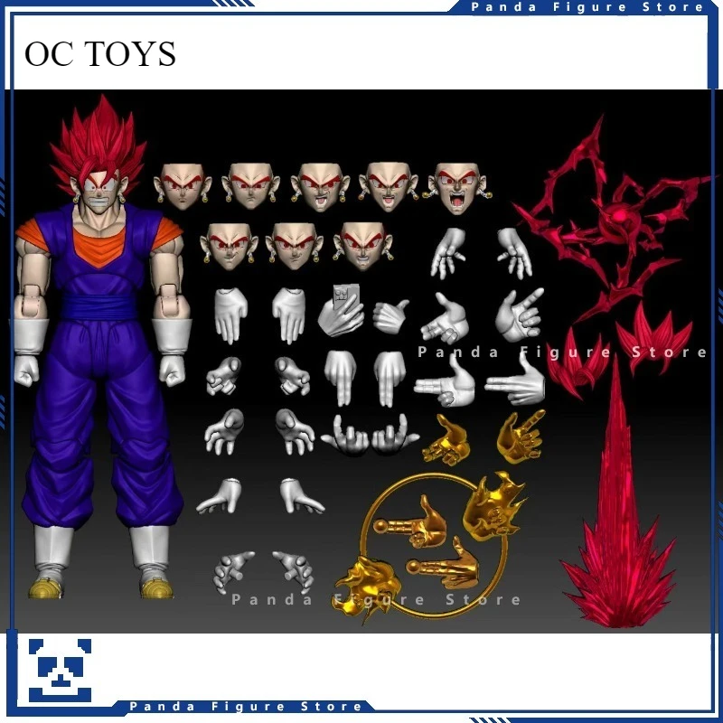 Przedsprzedaż modeli OCToys Red God Form Vegetto 1/12 Dragon Ball akcesoria zestaw niestandardowy figurka Anime Model zabawki