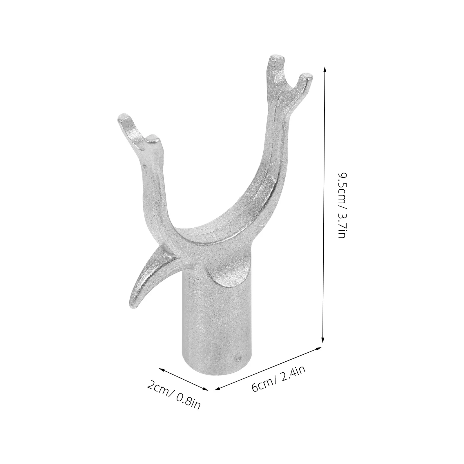 Testine di ricambio per forcella per asta per vestiti in metallo resistente da 3 pezzi, durata di lunga durata per vestiti domestici, strumenti per appendere connettori per pali