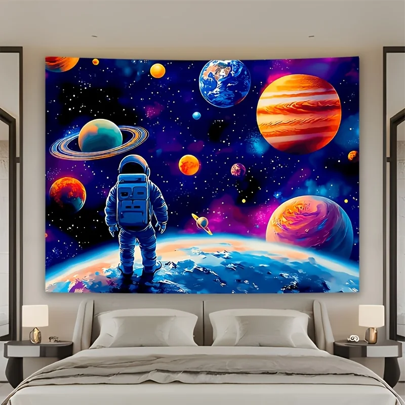 Astronaut and Space Planets + 