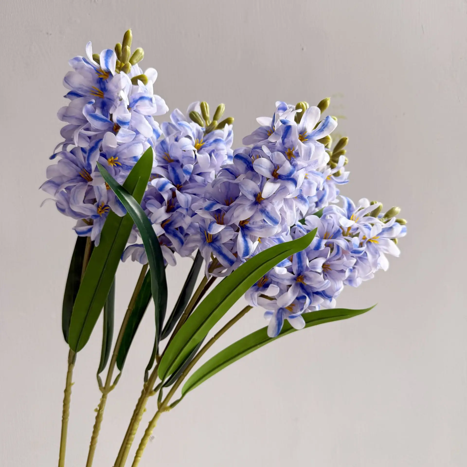 5 Stück Künstliche Latex-Hyazinthen, Echt Aussehende Blumen, Hochzeitsdekoration, Künstliche Blumen, Violett, Raumdekoration, Party, Esstisch, Flore – Detail 6