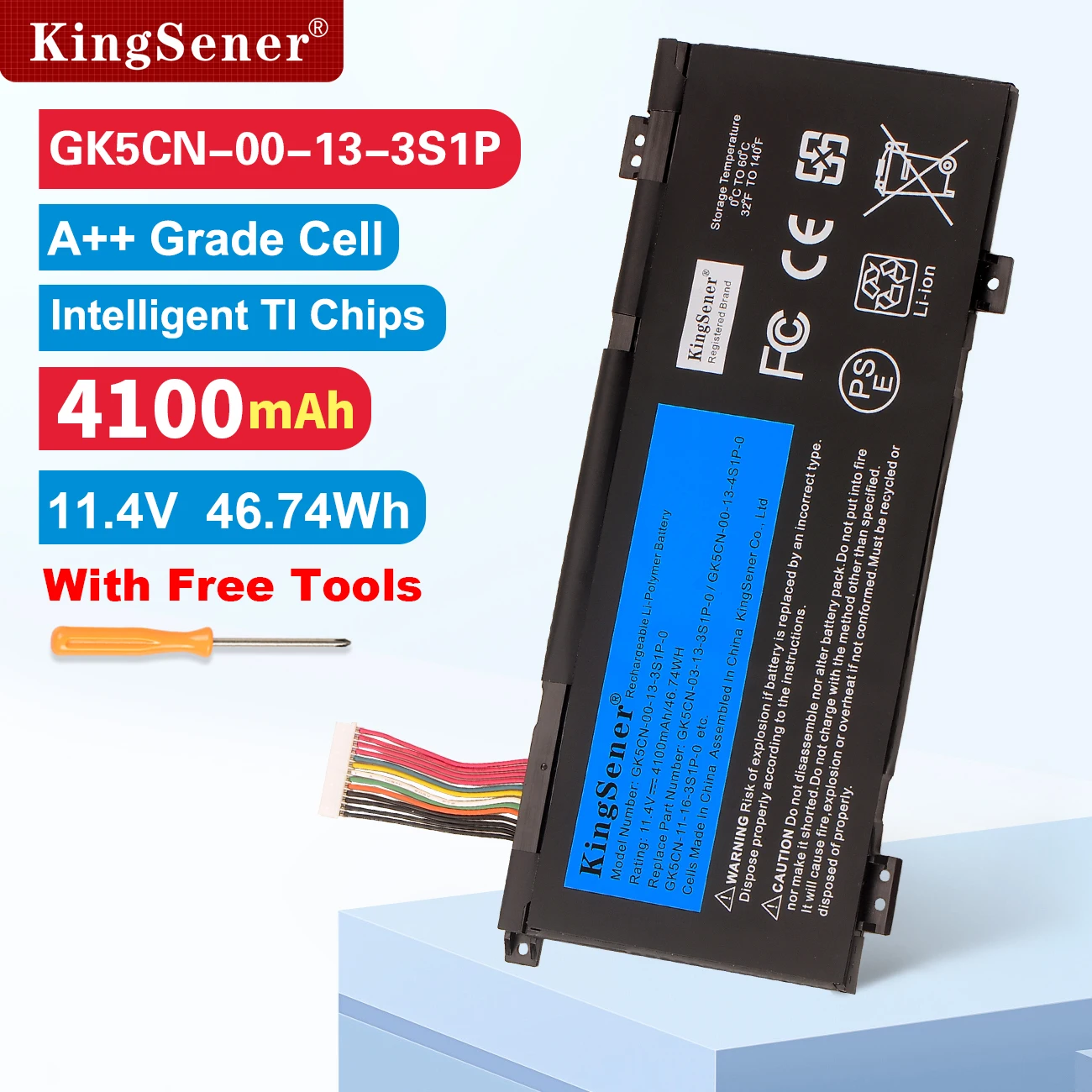 

KingSener GK5CN-00-13-3S1P-0 Battery For MECHREVO X8Ti Z2 MACHENIKE T90 Plus T90-T3p F117-B F117-B6 GK5CN GK5CN4Z GK7CN6Z