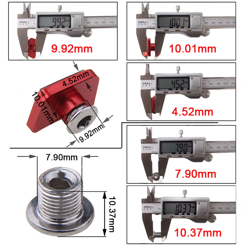 Bike Aluminum Alloy MTB Bicycle Part Crankset Fixed Nut Chainwheel Screws Square Plate Nail Crankset Bolts Chainring Bolt