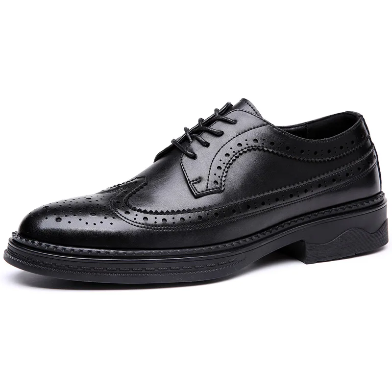 

Men's Brogue Shoes Formal Casual Leisure Spring Business Lace Up Leather Classic Wedding Low-top Derby Dress Oxford Shoes