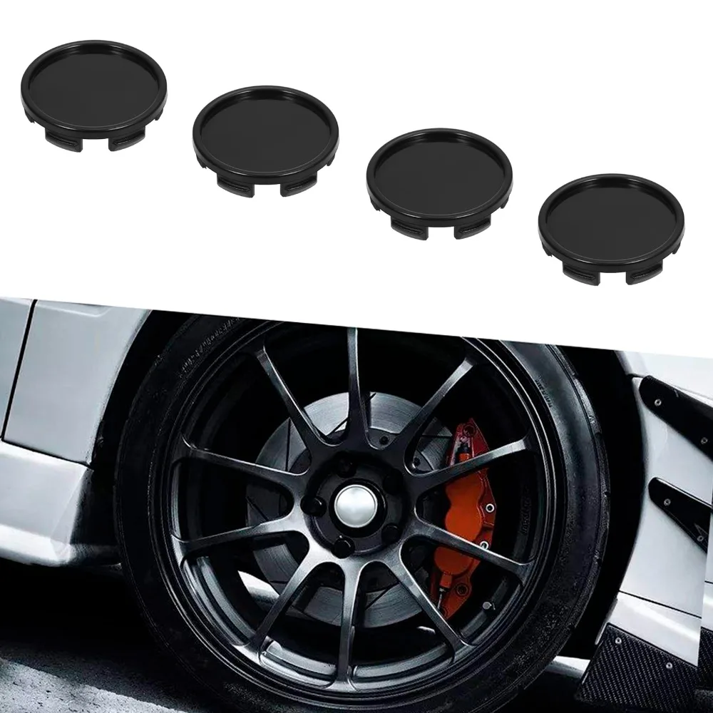 4PCS Solid ABS Wheel Center Caps Black Durable Tyre Car Wheel Center Caps Cover Car Wheel Caps Wheel Hub Cap Component Swap