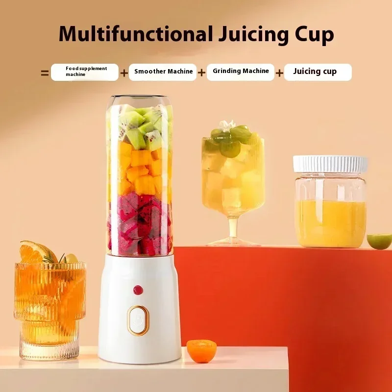 Multi functional dual cup electric portable juicing cup,USB fast charging, juice,complementary food,coffee,smoothie,food blender
