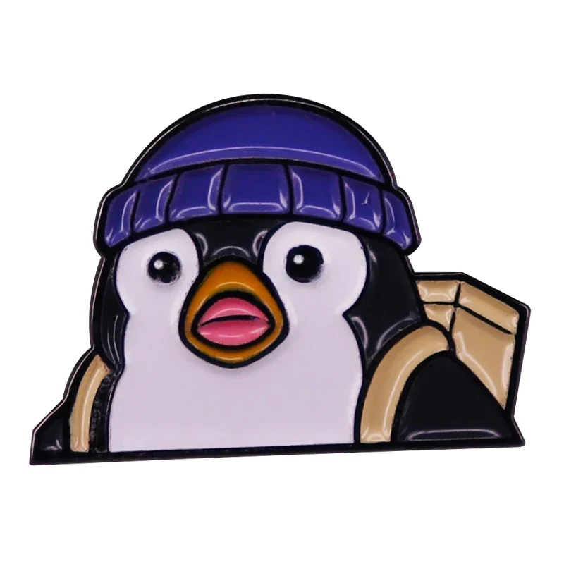 Valorant Surprised Penguin Enamel Pin Shooting Game Inspiration Badge